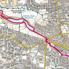 Beck, Chellow Dean, Map, Walk Map