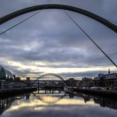 Bridges, Millenium Bridge, Newcastle, River Tyne