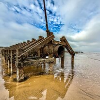 Beach, Hornsea, Low tide