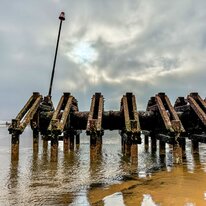 Beach, Hornsea, Low tide